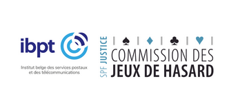 logo IBPT + logo Commission des jeux de hasard